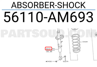 Nissan 56110AM693 ABSORBER-SHOCK
