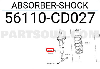 Nissan 56110CD027 ABSORBER-SHOCK