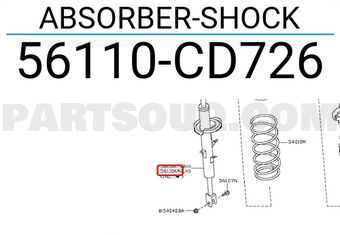 Nissan 56110CD726 ABSORBER-SHOCK