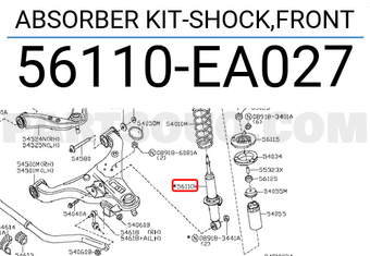 Nissan 56110EA027 ABSORBER KIT-SHOCK,FRONT