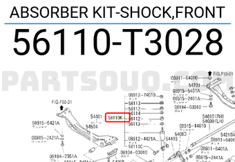Nissan 56110T3028 ABSORBER KIT-SHOCK,FRONT