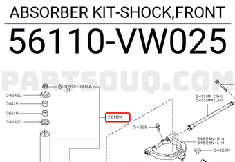 Nissan 56110VW025 ABSORBER KIT-SHOCK,FRONT