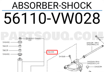 Nissan 56110VW028 ABSORBER-SHOCK