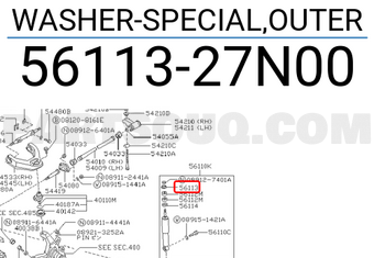 Nissan 5611327N00 WASHER-SPECIAL,OUTER