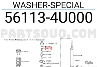 Nissan 561134U000 WASHER-SPECIAL