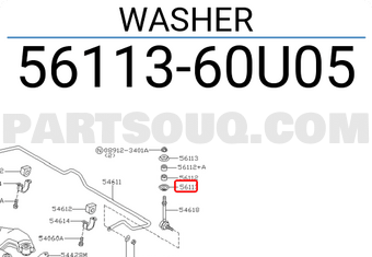 Nissan 5611360U05 WASHER