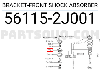 Nissan 561152J001 BRACKET-FRONT SHOCK ABSORBER