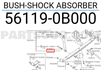 Nissan 561190B000 BUSH-SHOCK ABSORBER