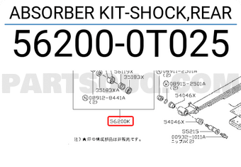 Nissan 562000T025 ABSORBER KIT-SHOCK,REAR