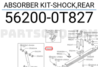Nissan 562000T827 ABSORBER KIT-SHOCK,REAR