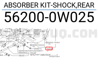 Nissan 562000W025 ABSORBER KIT-SHOCK,REAR