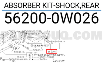 Nissan 562000W026 ABSORBER KIT-SHOCK,REAR