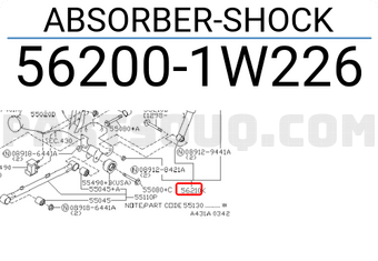 Nissan 562001W226 ABSORBER-SHOCK