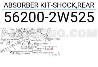 Nissan 562002W525 ABSORBER KIT-SHOCK,REAR
