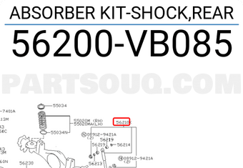Nissan 56200VB085 ABSORBER KIT-SHOCK,REAR