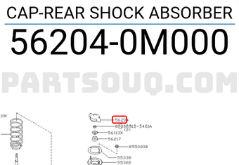 Nissan 562040M000 CAP-REAR SHOCK ABSORBER