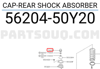 Nissan 5620450Y20 CAP-REAR SHOCK ABSORBER