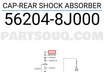 Nissan 562048J000 CAP-REAR SHOCK ABSORBER
