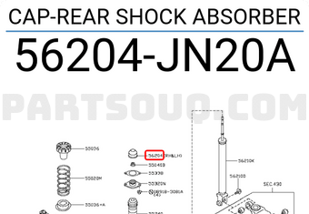 Nissan 56204JN20A CAP-REAR SHOCK ABSORBER