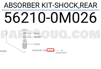 Nissan 562100M026 ABSORBER KIT-SHOCK,REAR