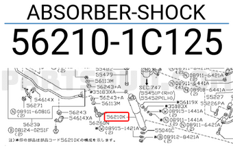Nissan 562101C125 ABSORBER-SHOCK