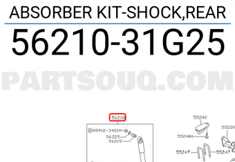 Nissan 5621031G25 ABSORBER KIT-SHOCK,REAR