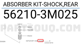 Nissan 562103M025 ABSORBER KIT-SHOCK,REAR