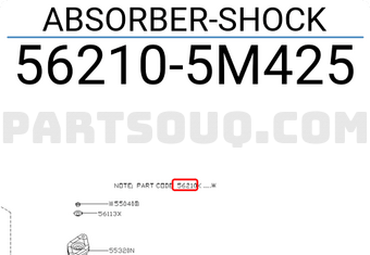 Nissan 562105M425 ABSORBER-SHOCK