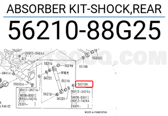 Nissan 5621088G25 ABSORBER KIT-SHOCK,REAR