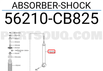 Nissan 56210CB825 ABSORBER-SHOCK