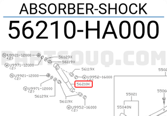 Nissan 56210HA000 ABSORBER-SHOCK