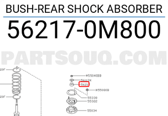 Nissan 562170M800 BUSH-REAR SHOCK ABSORBER