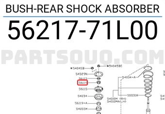 Nissan 5621771L00 BUSH-REAR SHOCK ABSORBER