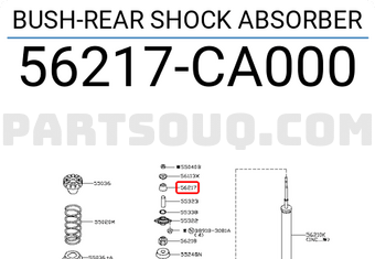 Nissan 56217CA000 BUSH-REAR SHOCK ABSORBER