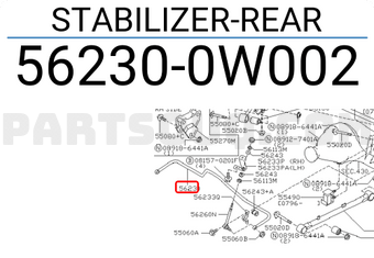 Nissan 562300W002 STABILIZER-REAR