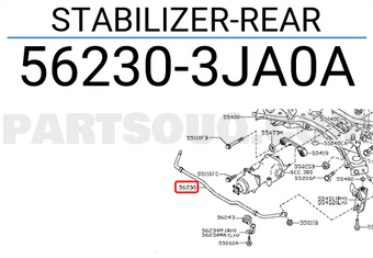 Nissan 562303JA0A STABILIZER-REAR