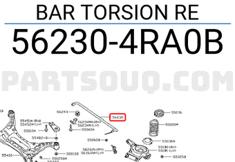 Nissan 562304RA0B BAR TORSION RE