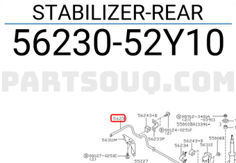 Nissan 5623052Y10 STABILIZER-REAR
