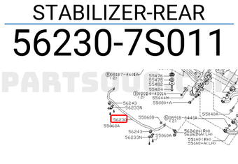 Nissan 562307S011 STABILIZER-REAR