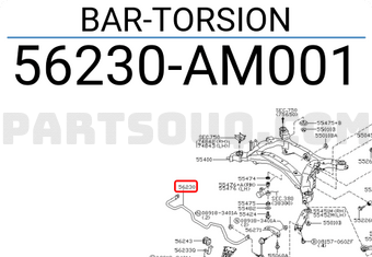 Nissan 56230AM001 BAR-TORSION