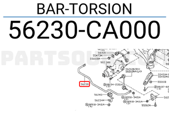 Nissan 56230CA000 BAR-TORSION