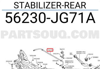 Nissan 56230JG71A STABILIZER-REAR