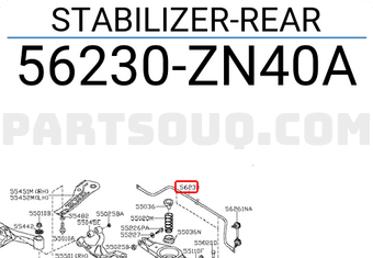 Nissan 56230ZN40A STABILIZER-REAR