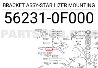 Nissan 562310F000 BRACKET ASSY-STABILIZER MOUNTING