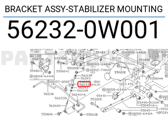 Nissan 562320W001 BRACKET ASSY-STABILIZER MOUNTING