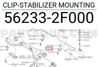Nissan 562332F000 CLIP-STABILIZER MOUNTING