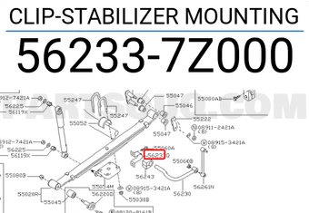Nissan 562337Z000 CLIP-STABILIZER MOUNTING