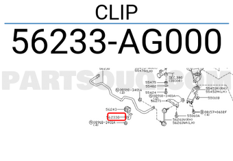 Nissan 56233AG000 CLIP