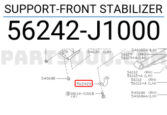 Nissan 56242J1000 SUPPORT-FRONT STABILIZER