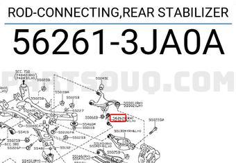 Nissan 562613JA0A ROD-CONNECTING,REAR STABILIZER